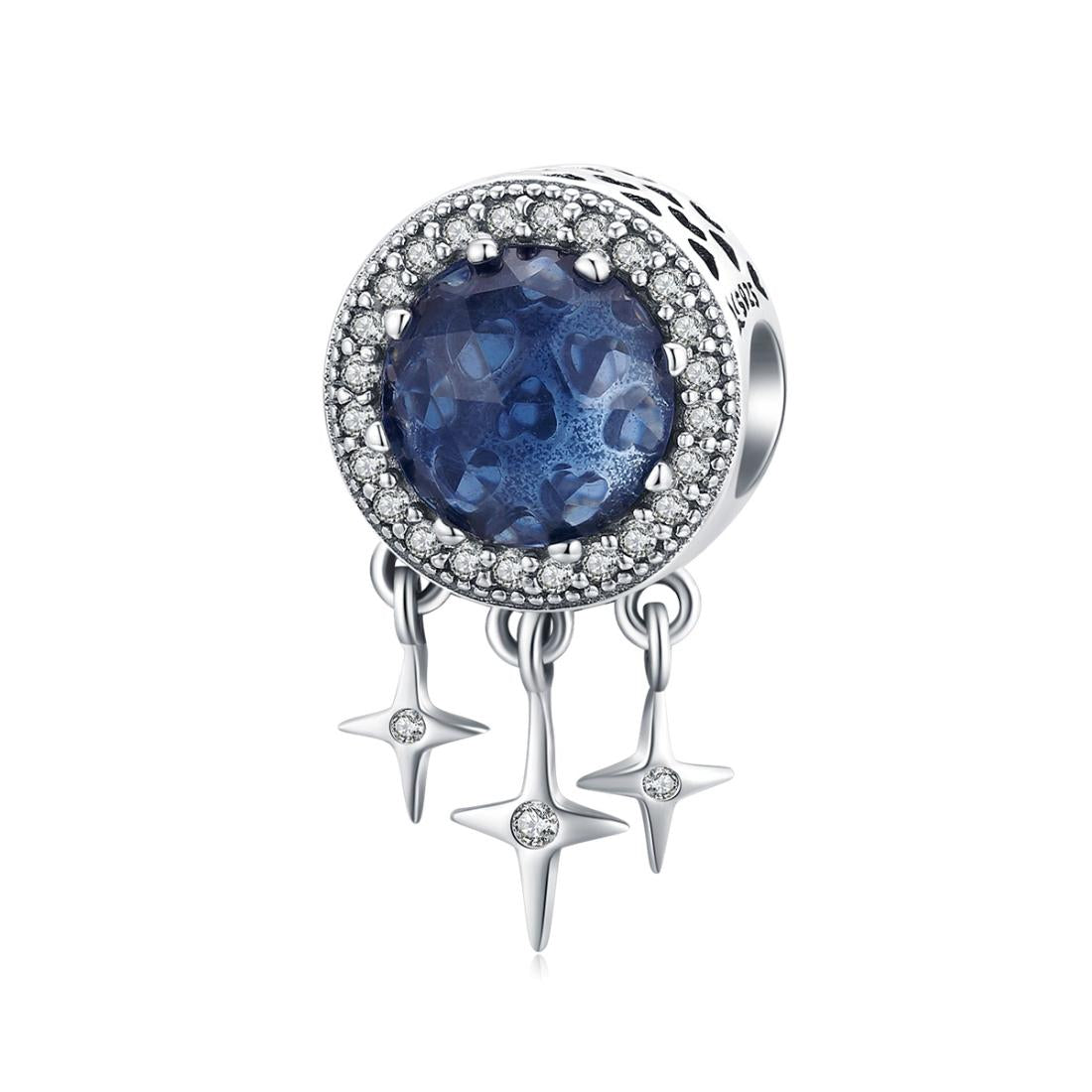 V562-193600ADE-202504111832-00 925 Sterling Silver Blue Star Fringed Beads For Diy String Accessories - Image 1