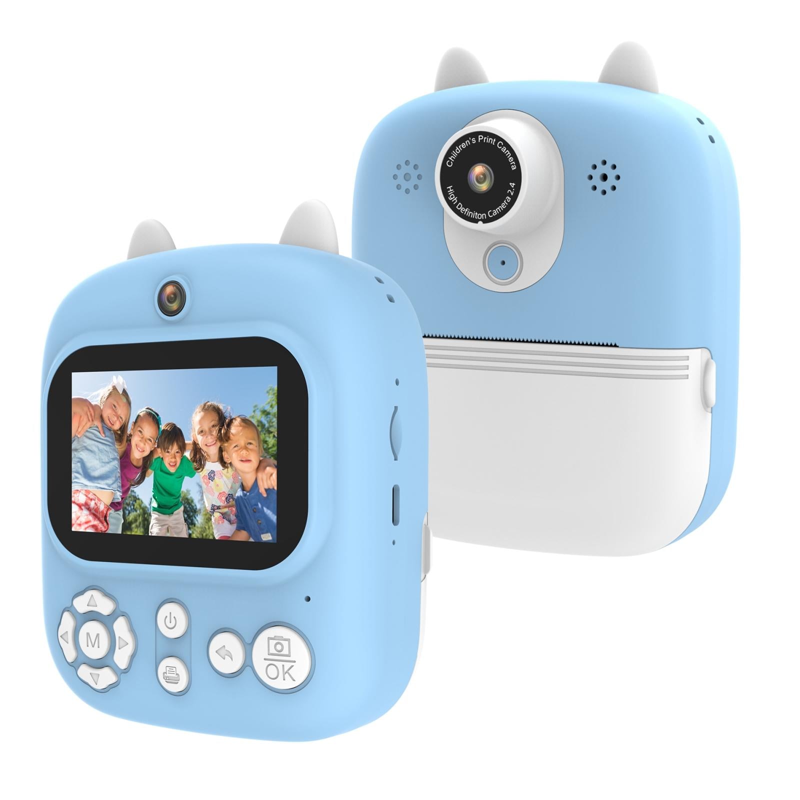 V562-2018383060DBT-222108-00 32g Instant Camera with 2.4 Display & Card Reader for Kids - 1200w Blue - Standard Blue - Image 1