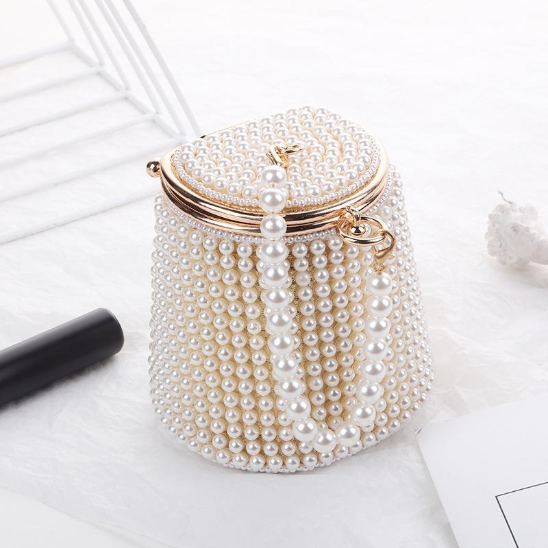 V562-2022842060DBT-202505191518-00 Golden Beige Pearl Mini Tote Bag - Image 1
