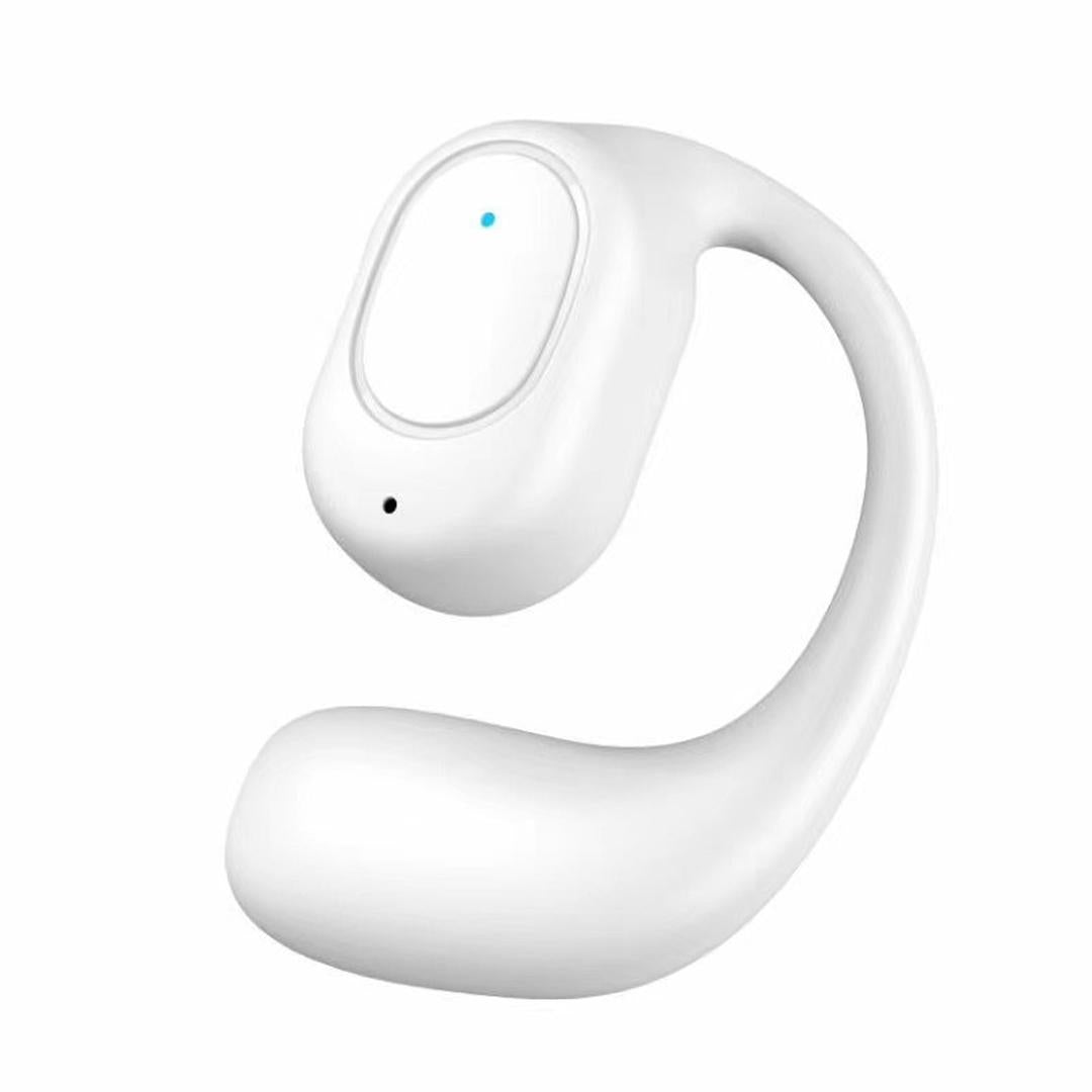 V562-2058134060DBT-202505222020-00 Wireless Bluetooth 5.2 Earphones with Noise Reduction Ear-mounted Design - White Without Accessories - Image 1