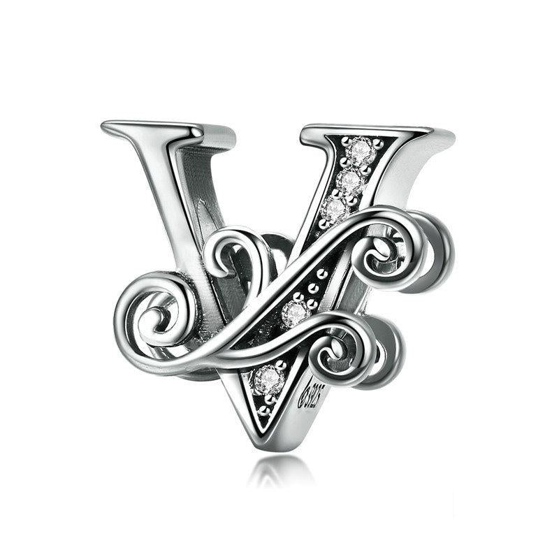 V562-2267482060DBT-202504111631-00 Diy Bracelet Beaded Accessories 26 Letters Zircon Beads Style - V - Image 1
