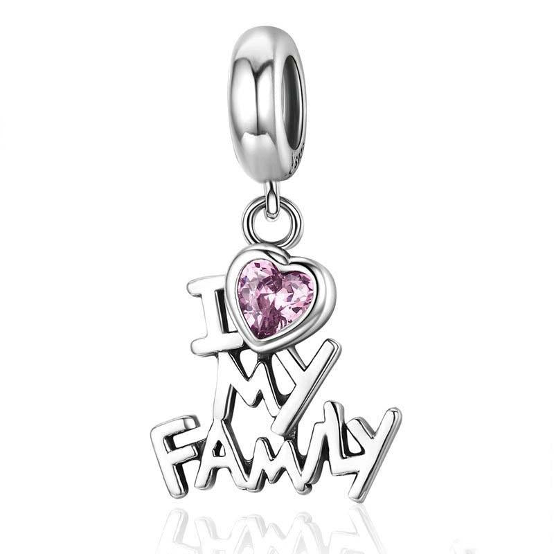 V562-24676240DBT-202504111720-00 925 Sterling Silver Home Love Pink Gemstone Bracelet - Image 1