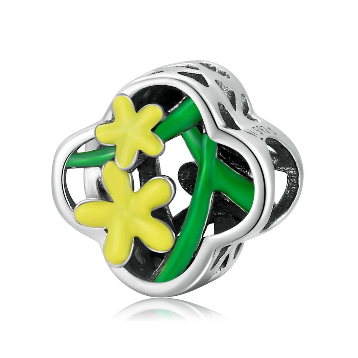 V562-2831200ADE-202504111916-00 925 Sterling Silver Delicate Daffodil Beads For Diy Bracelets & Necklaces - Image 1