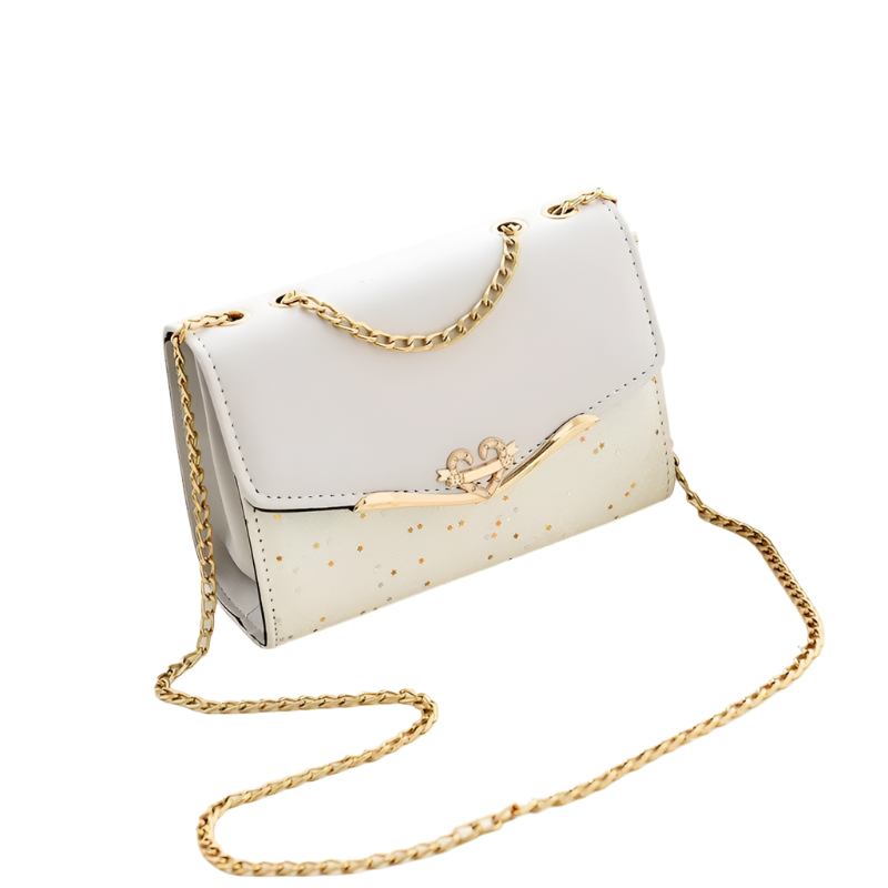 V562-3004193060DBT-202505191530-00 Sequined Messenger Shoulder Bag For Women Beige - White - Image 1