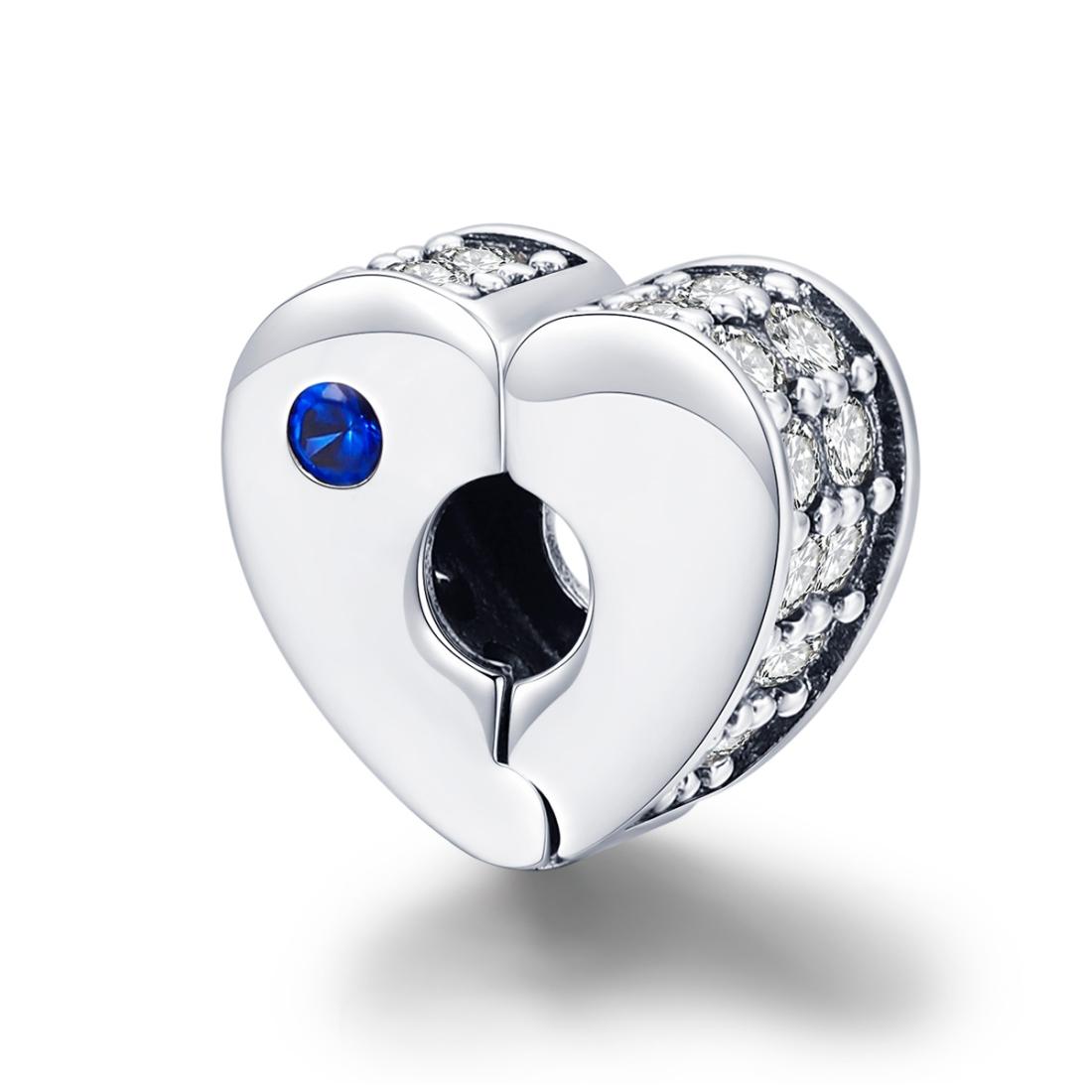 V562-30086240DBT-202504111920-00 925 Sterling Silver Diy Bracelet Accessories Heart Shaped Beads - Image 1