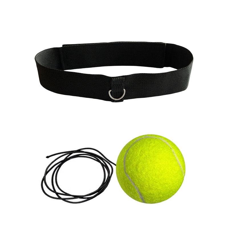 V562-3019955060DBT-202503072145-00 Indoor Boxing Reflex Training Ball With Headband - Black Pu Speed Ball - Tennis Ball Yellow - Image 1