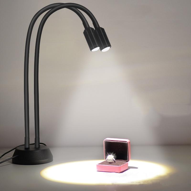 V562-3031750850DBT-202503031550-00 Adjustable Double-head Led Jewelry Table Lamps for Live Photos - Image 1