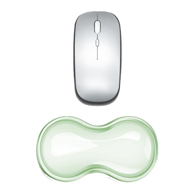 V562-3070625060DBT-202505261240-00 Large Green Silicone Keyboard Wrist Rest & Mouse Pad - Small Green - Image 1