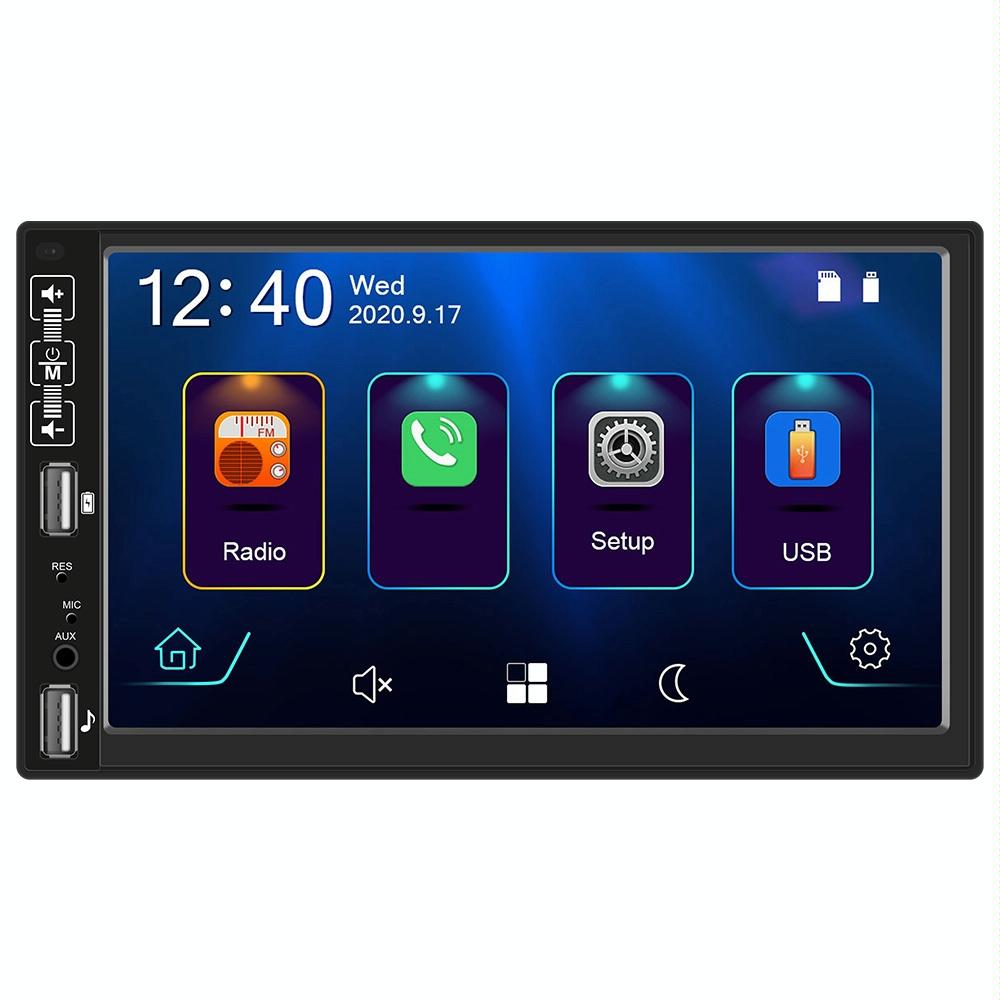 V562-307116100ADE-202505221326-00 7 Inch Car Hd Mp5 Player W / Carplay Bluetooth Fm U Disk Remote - Standard + 8Led Camera - Image 1