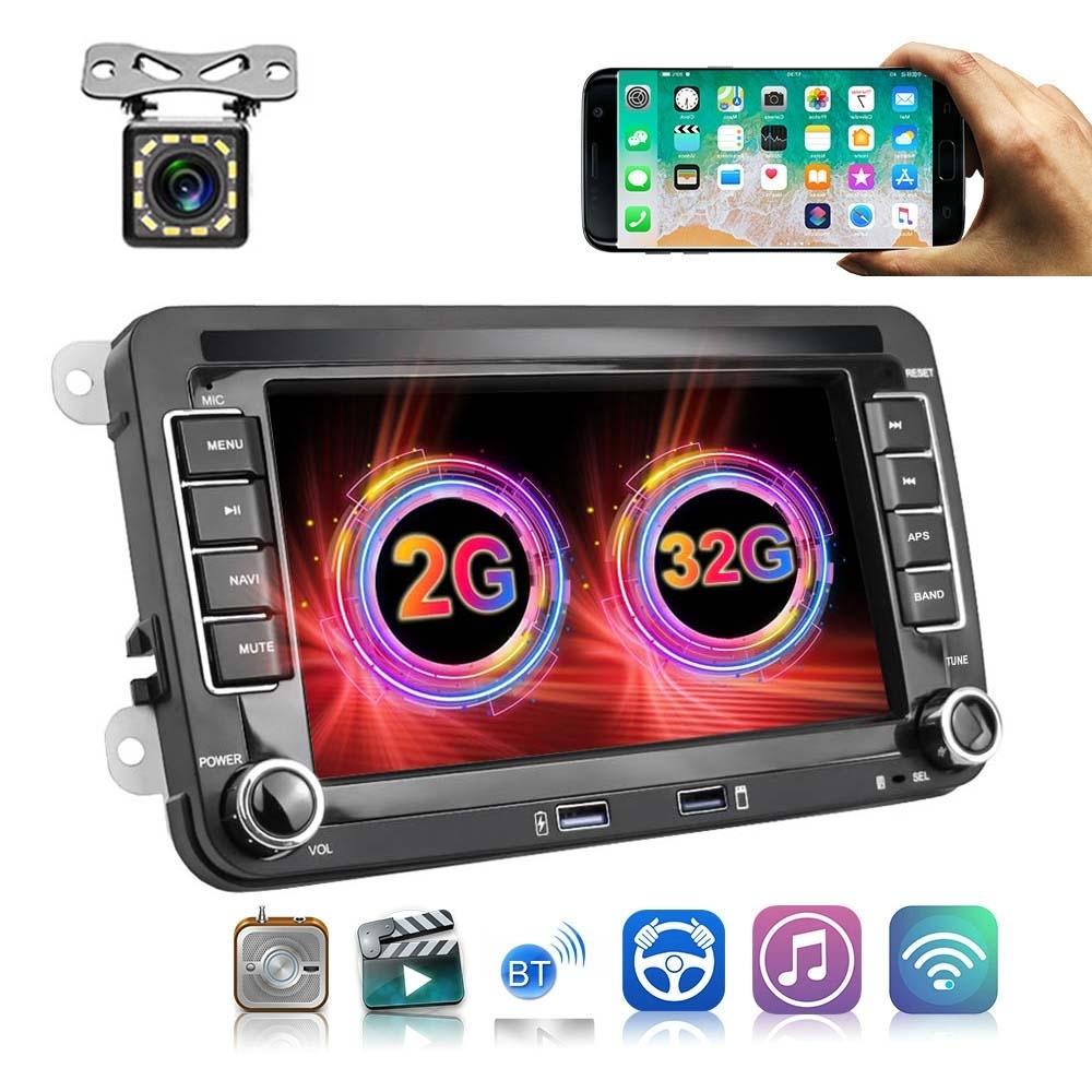 V562-3075432240DBT-202505221331-00 7 Inch Android Car Multimedia Player With Navigation Bluetooth Reversing Camera - 10.0 Os - 2 + 32G - Standard + 12Lights - Fits Volkswagen - Image 1