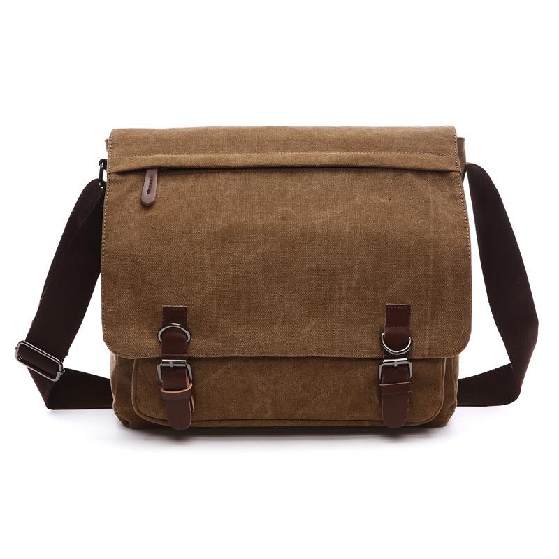 V562-3095023060DBT-202505191522-00 Large Coffee Canvas Messenger Bag For Business Use - Image 1