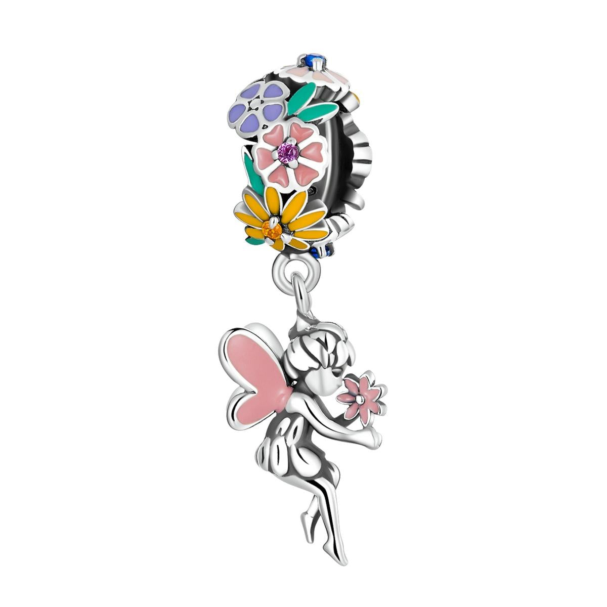 V562-3119200ADE-202504111536-00 925 Sterling Silver Flower Elf Pendant For Bracelet Or Necklace - Image 1