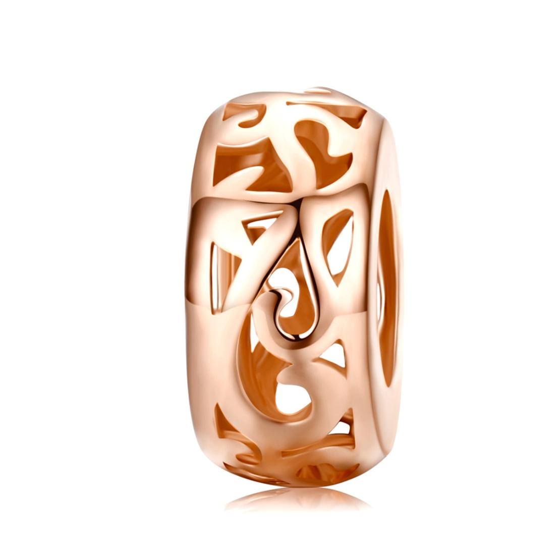 V562-342600ADE-202504112046-00 925 Sterling Silver Rose Gold Hollow Beads For Diy Bracelets - Image 1