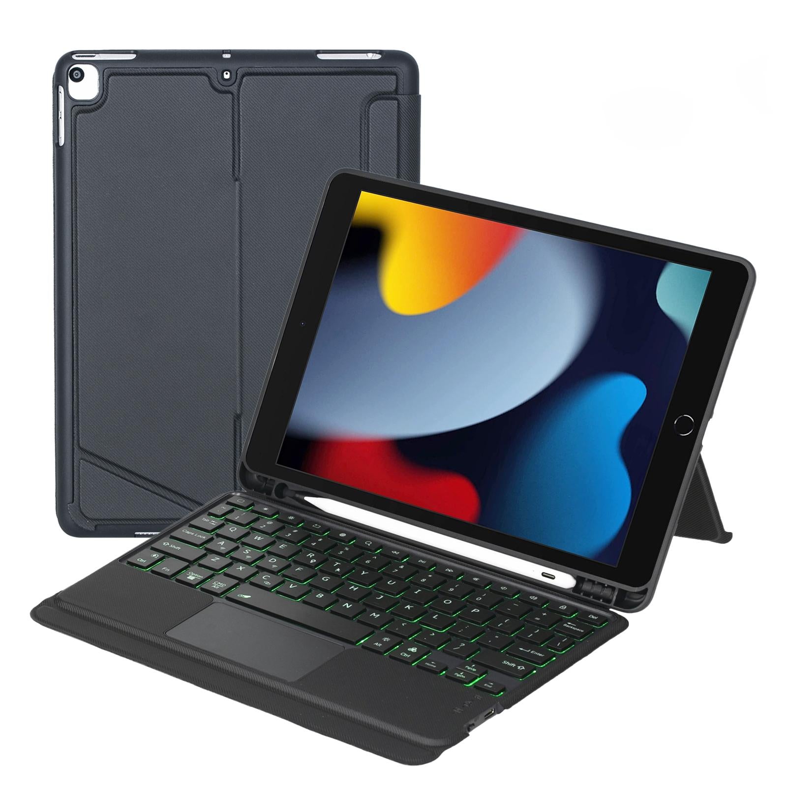 V562-3500IIXPI-202504292020-00 Bluetooth Keyboard Leather Case For Ipad 10.2 / 10.5 / Pro 10.5 - Touch Backlight Split Type - Image 1