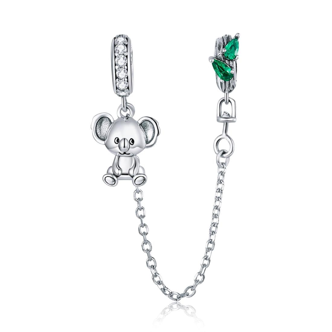 V562-353600ADE-202504111717-00 925 Sterling Silver Koala Safety Chain For Bracelets & Necklaces - Image 1