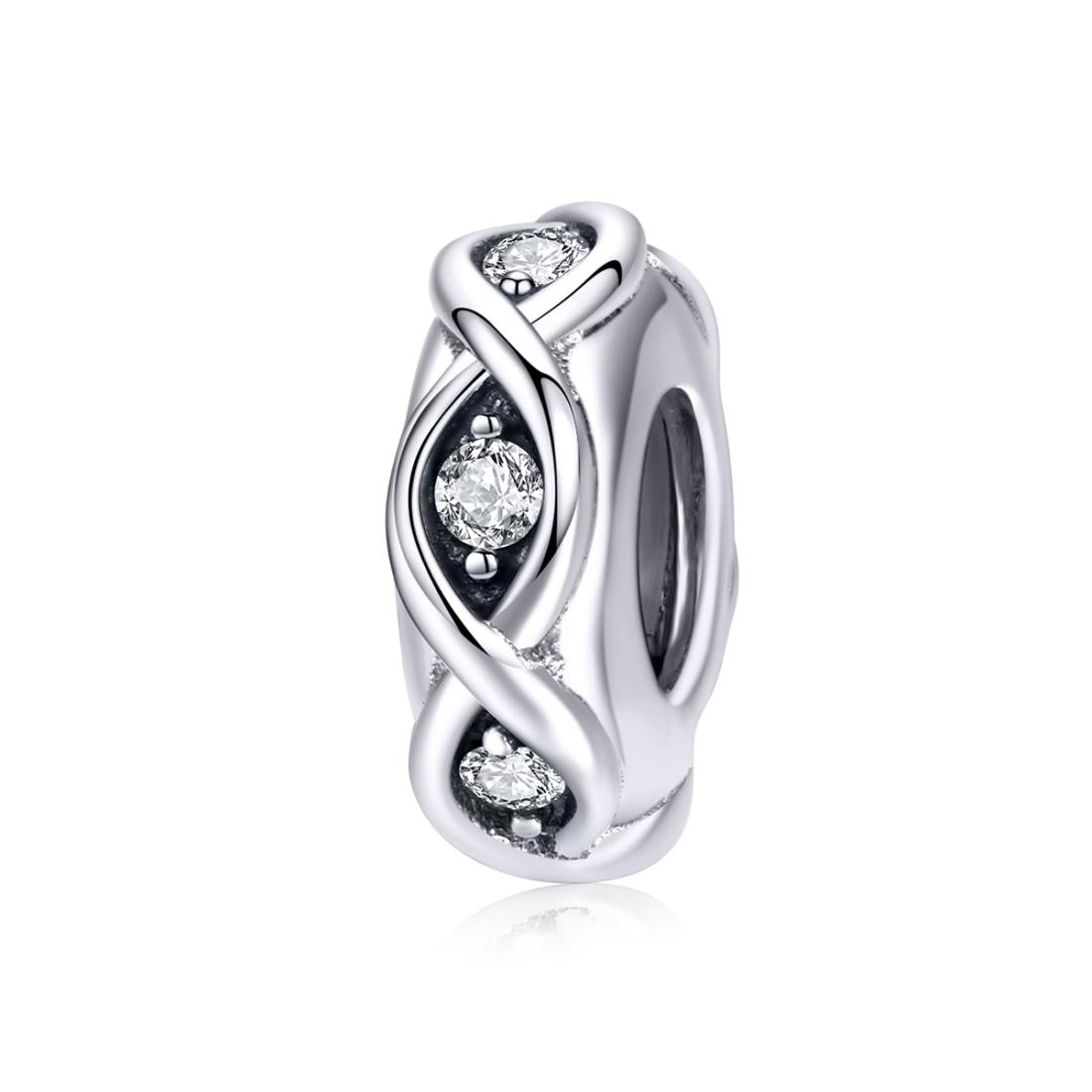 V562-39876240DBT-202504111925-00 925 Sterling Silver Zircon Beaded Diy Bracelet Beads - Image 1