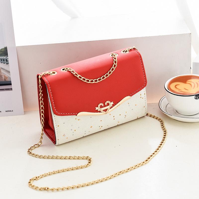V562-4004193060DBT-202505191530-00 Sequined Messenger Shoulder Bag For Women Beige - Red - Image 1