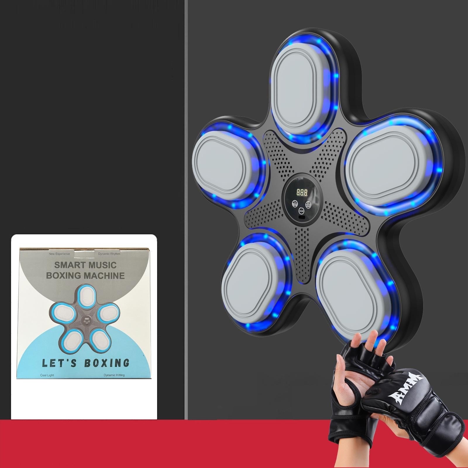 V562-4010955060DBT-202503041811-00 Bluetooth Music Boxing Machine With Adult Gloves - Reaction Training - With Mma Gloves - Image 1