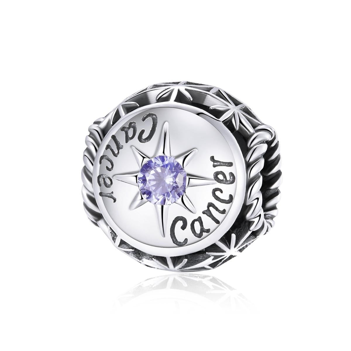 V562-405550100ADE-202504111742-00 925 Sterling Silver Zodiac Zircon Bead Bracelet / Necklace Set Cancer Style - Cancer - Image 1