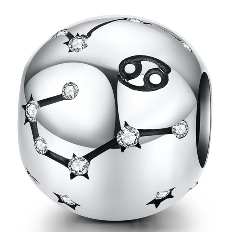 V562-4064676240DBT-202504111841-00 925 Sterling Silver Diy Zodiac Bracelet Beads Cancer Style - Cancer - Image 1