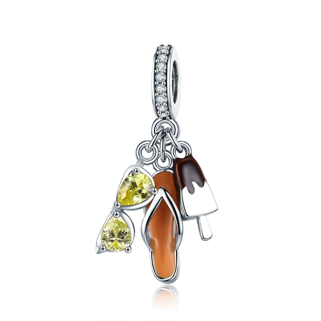 V562-424600ADE-202504112042-00 925 Sterling Silver Summer Cozy Head Pendant For Diy Bracelets & Necklaces - Image 1