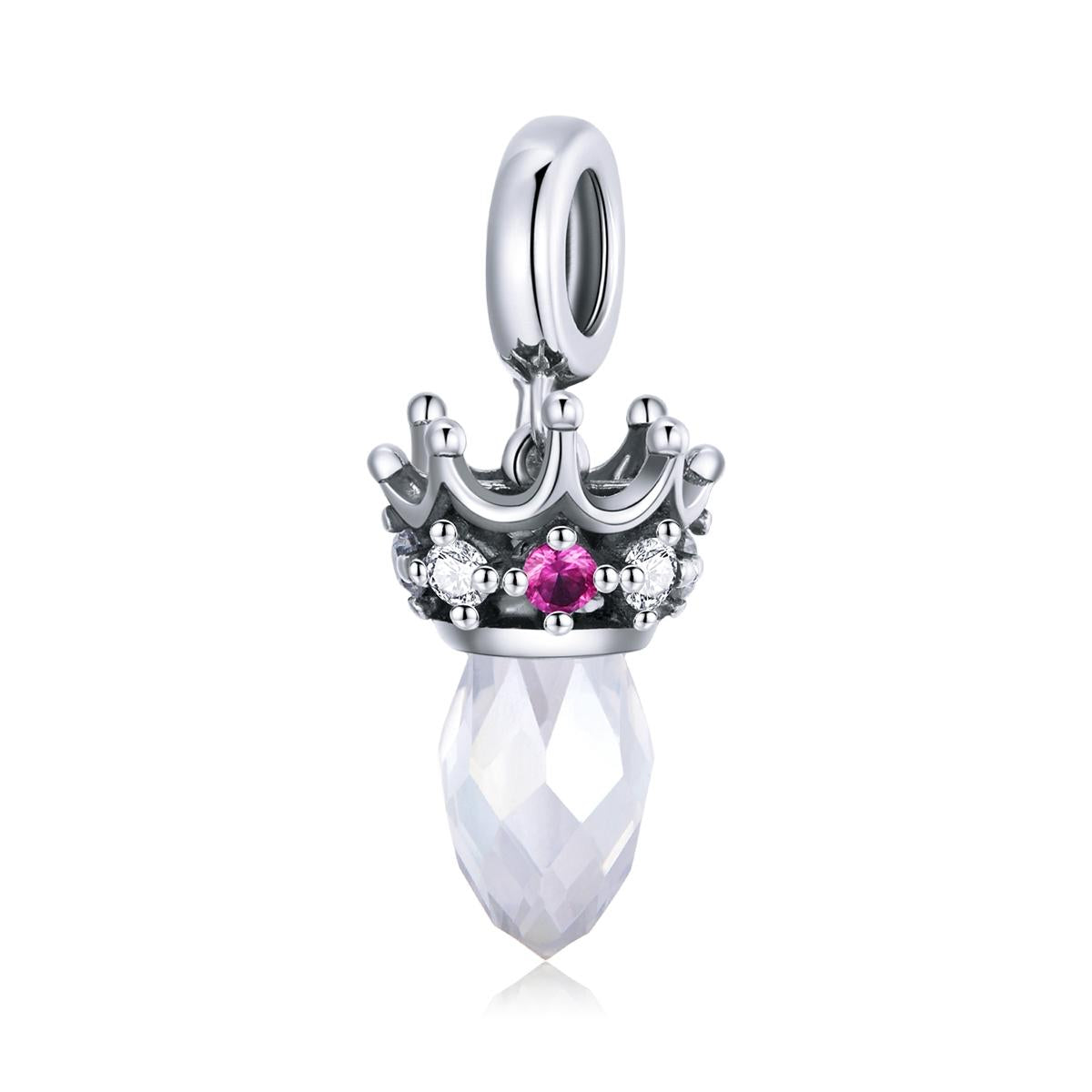 V562-4532100ADE-202504111941-00 925 Sterling Silver Ornate Crown Pendant For Diy Bracelets & Necklaces - Image 1