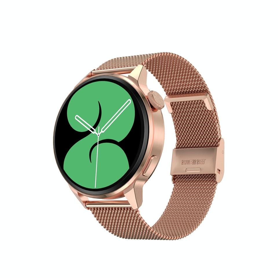 V562-5010732060DBT-202504252047-00 1.36 Inch Hd Screen Nfc Smart Call Watch Gold Steel - Image 1