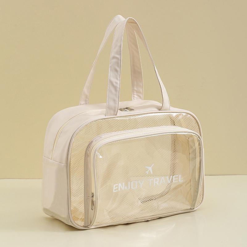 V562-5041294060DBT-202504251511-00 Beige Waterproof Beach Bag For Toiletries Cosmetics L For Swimming Travel - Beige No Shoe Warehouse - Image 1