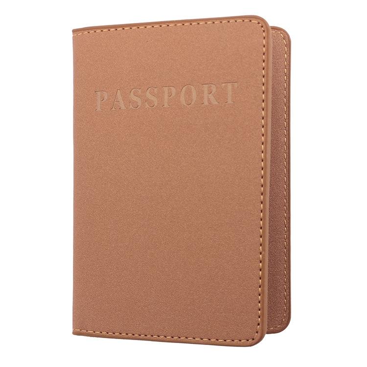V562-5050421950DBT-202503281942-00 Frosted Pu Multi Card Passport Holder Dirty Yellow - Image 1