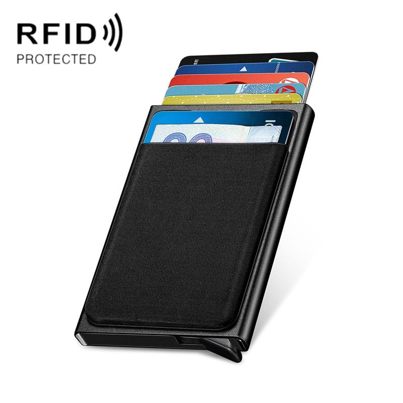V562-5066512060DBT-202503062205-00 Automatic Pop Up Metal Wallet with Card Holder Black - Image 1