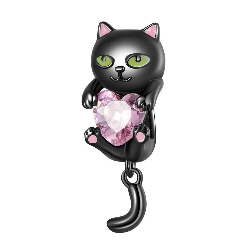V562-51582060DBT-202504111732-00 925 Sterling Silver Diy Black Cat Bracelet Bead - Image 1