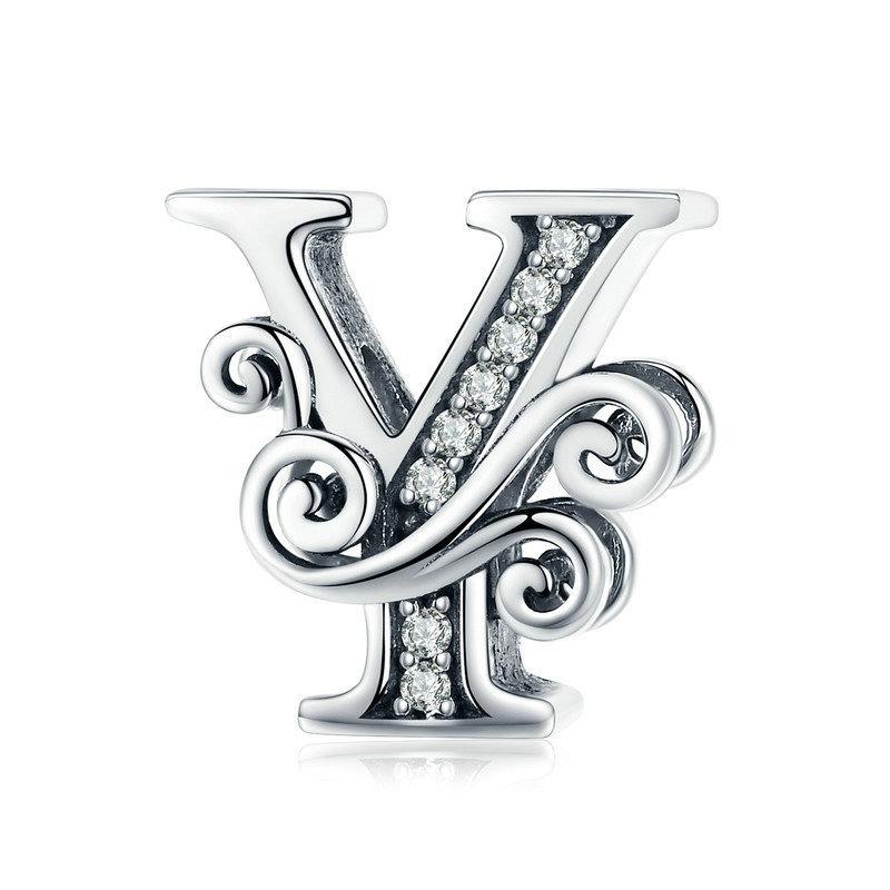 V562-5267482060DBT-202504111826-00 Diy Bracelet Beaded Accessories With Zircon Beads 26 Letters Style - Y - Image 1