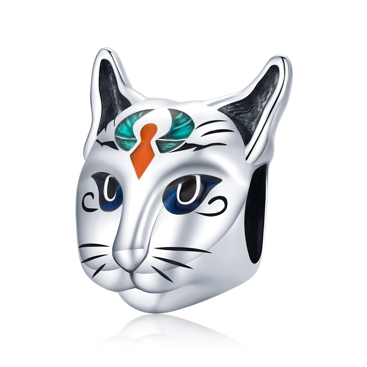 V562-5456100ADE-202504111851-00 925 Sterling Silver Egyptian Cat God Bead For Diy Bracelet / Necklace - Image 1