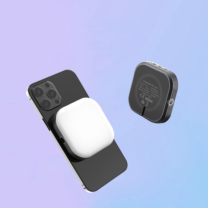 V562-60254060DBT-202502212305-00 Rechargeable Mini Magnetic Selfie Light - Tri-colour Temperature - Image 1