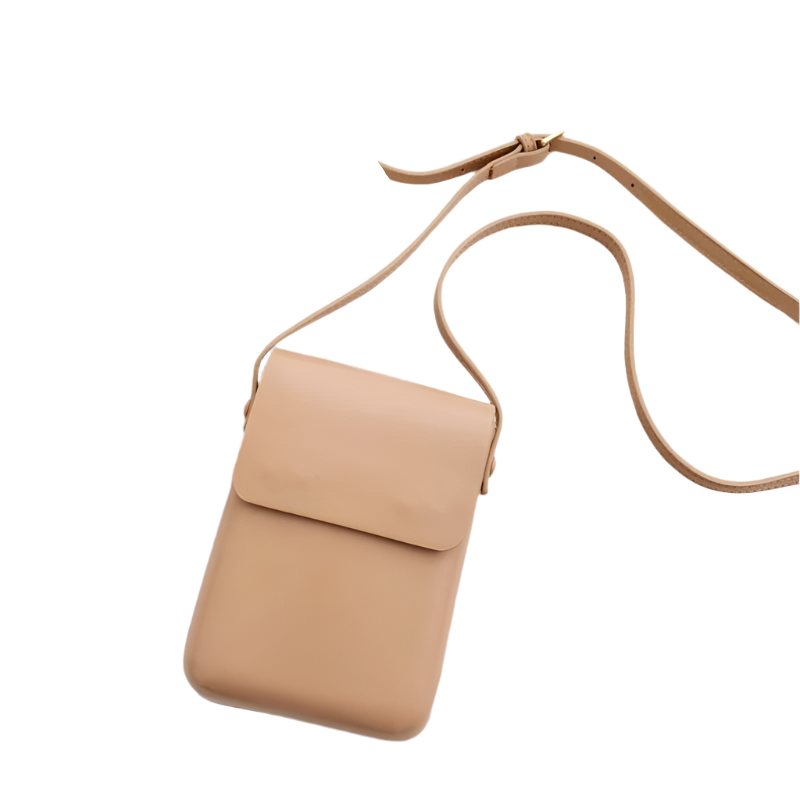 V562-6045303060DBT-202505191545-00 Apricot Crossbody Phone Bag Versatile & Fashionable - Image 1