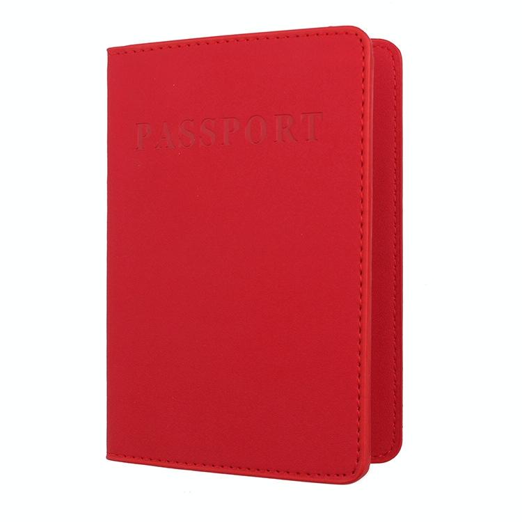 V562-6050421950DBT-202503281942-00 Frosted Pu Multi Card Passport Holder Big Red - Image 1
