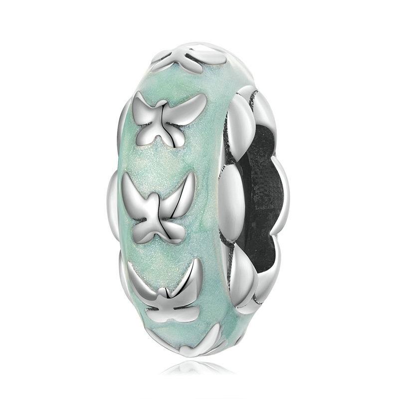 925 Sterling Silver Natural Butterfly Pendant For Diy Bracelets Bsc653 Style - Butterfly