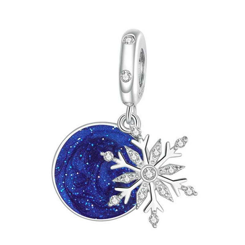 V562-6075403060DBT-202504111846-00 925 Sterling Silver Winter Snowflake Diy Bracelet Bead - Image 1