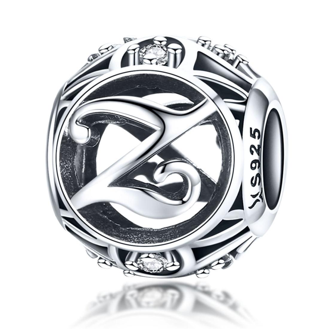 V562-62512600ADE-202504111840-00 925 Sterling Silver 26 English Letter Beads For Diy Bracelets & Necklaces Style - Z - Image 1