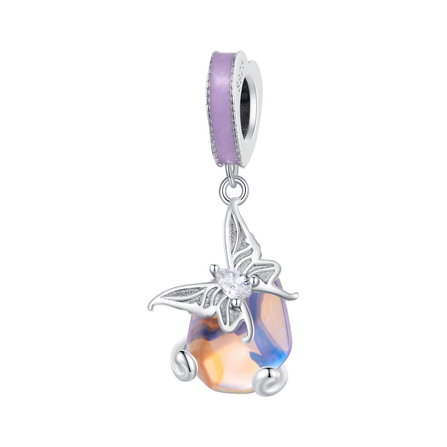 V562-6370EWEJ-202504112006-00 925 Sterling Silver Pastoral Butterfly Necklace Pendant - Image 1