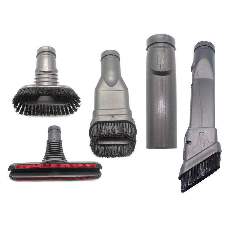 V562-6887CH-202503201845-00 5-in-1 Round Brush Set for Dyson Vacuum Cleaner - Includes Stiff Brush Bed Brush and Connector - Image 1