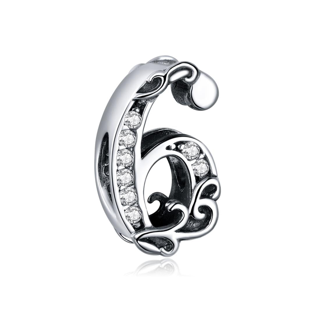 V562-70484600ADE-202504112005-00 925 Sterling Silver Relief Number Series 0 9 Beads For Diy Bracelets And Necklaces Style - 6 - Image 1
