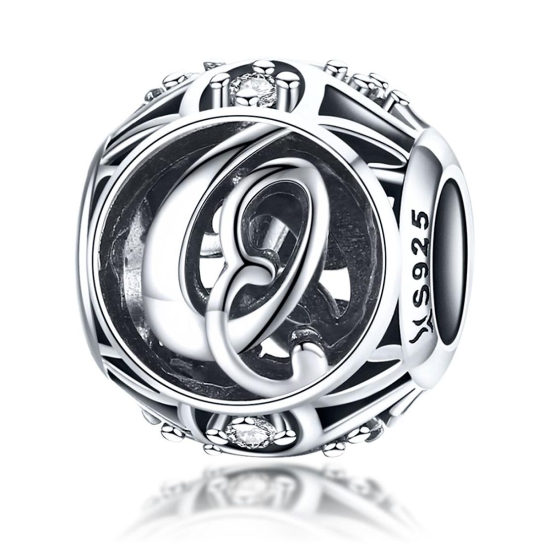 V562-71512600ADE-202504111920-00 925 Sterling Silver 26 English Letter Beads For Diy Bracelets & Necklaces Style - Q - Image 1