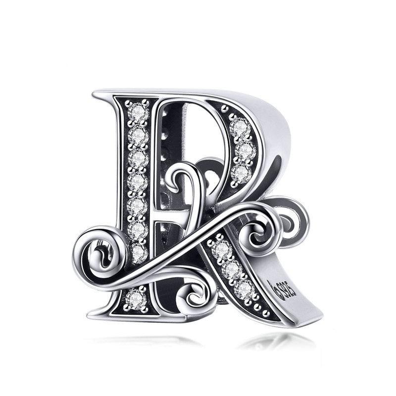 V562-8167482060DBT-202504111651-00 Diy Bracelet Beaded Accessories With Zircon Beads 26 Letters Style - R - Image 1