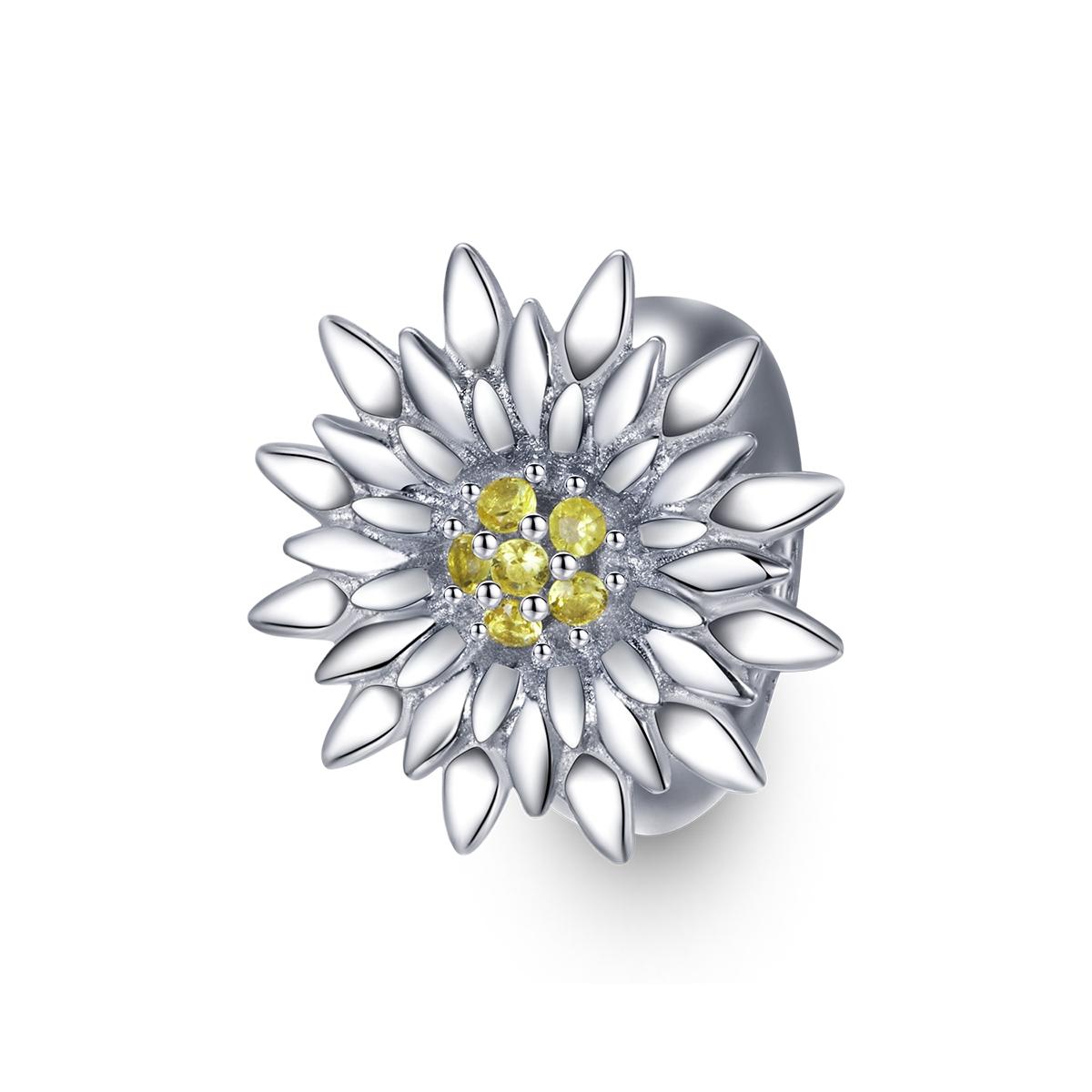 V562-8332100ADE-202504111620-00 925 Sterling Silver Sunflower Bead Bracelet & Necklace Set - Image 1