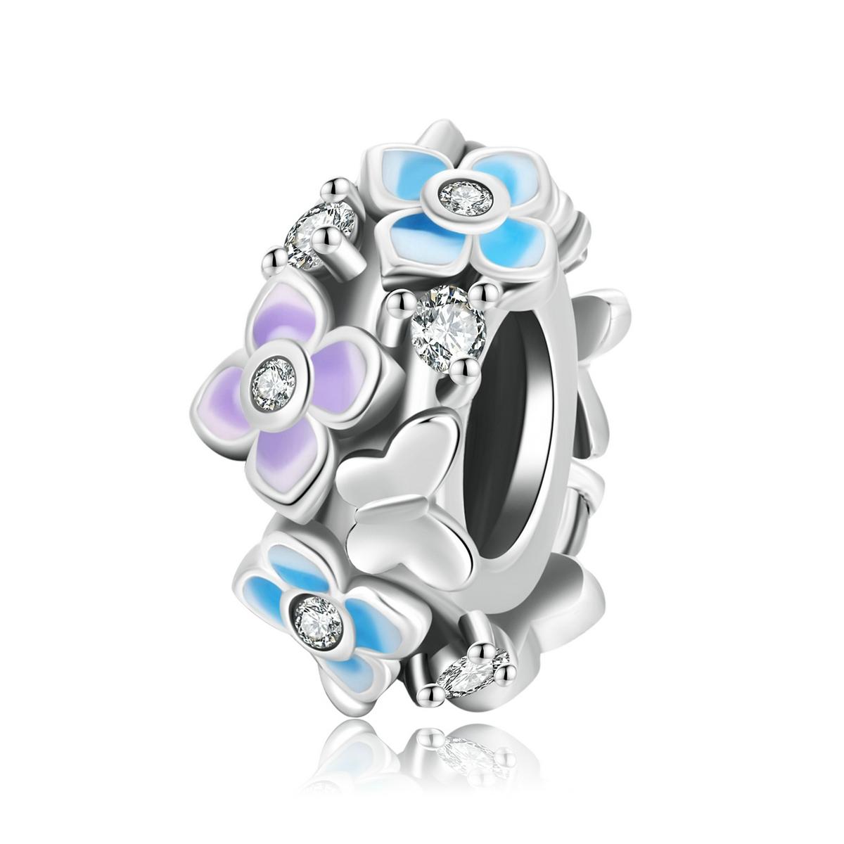 V562-8422200ADE-202504111930-00 925 Sterling Silver Butterfly Love Flower Beads For Diy Bracelets & Necklaces - Image 1