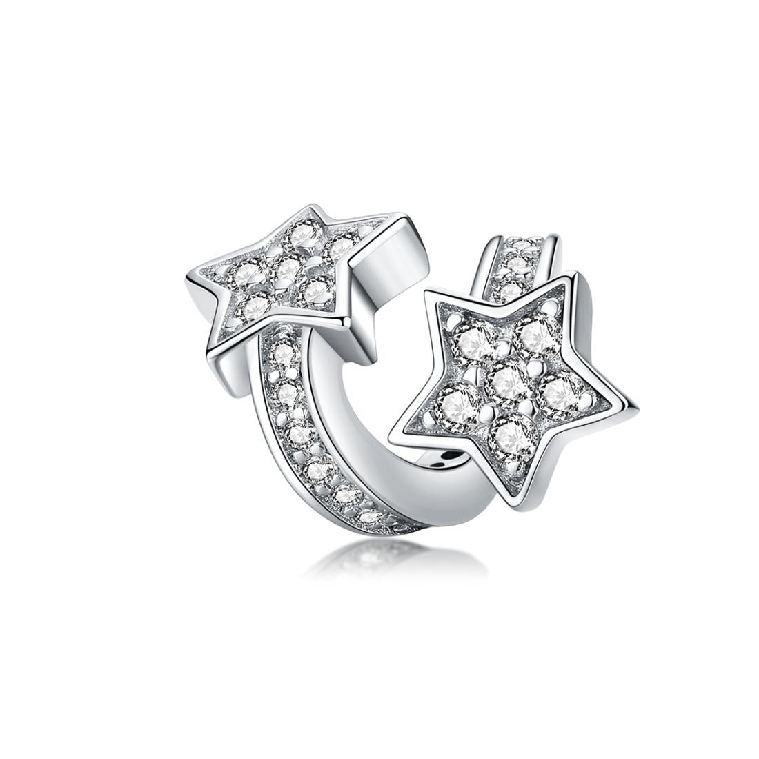 V562-87086240DBT-202504111827-00 925 Sterling Silver Star Beaded Bracelet / Necklace Set - Image 1