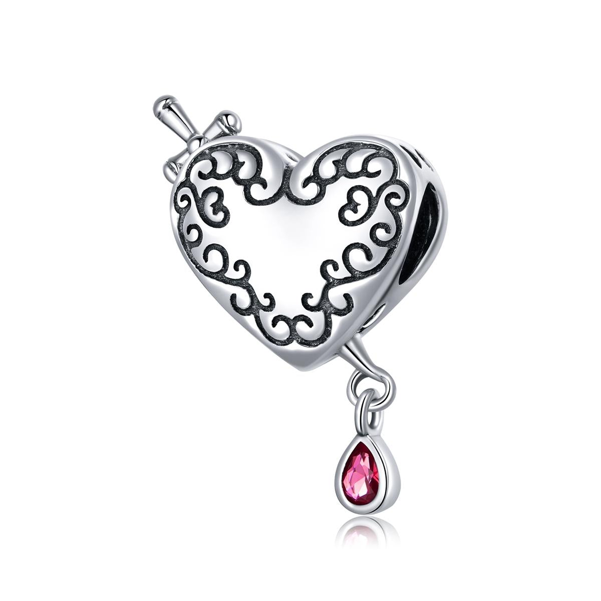 V562-8932100ADE-202504111707-00 925 Sterling Silver Cupid Heart Beads For Diy Bracelets & Necklaces - Image 1