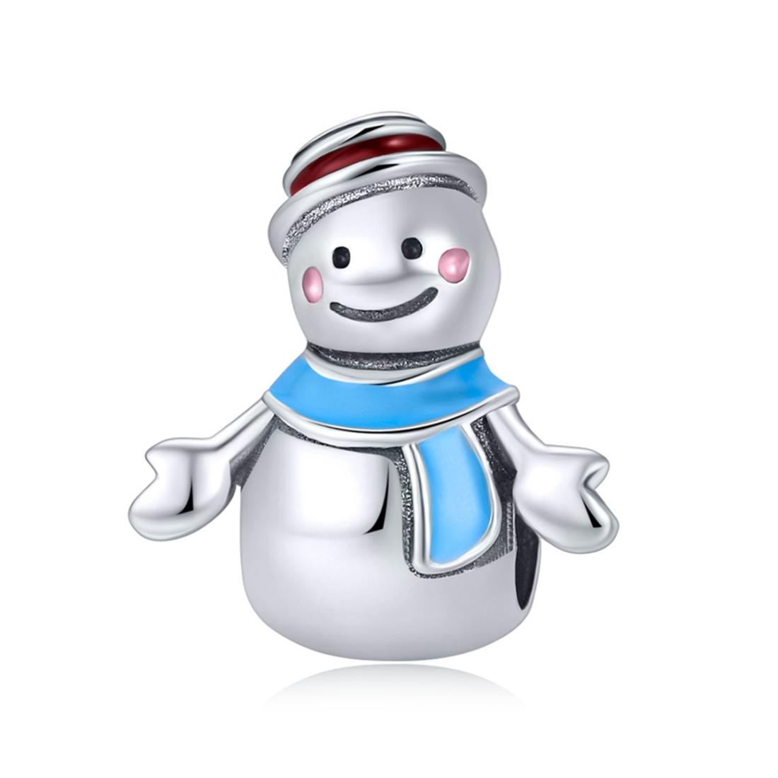 V562-912600ADE-202504111620-00 925 Sterling Silver Snowman Bead Pendant For Diy Bracelets & Necklaces - Image 1