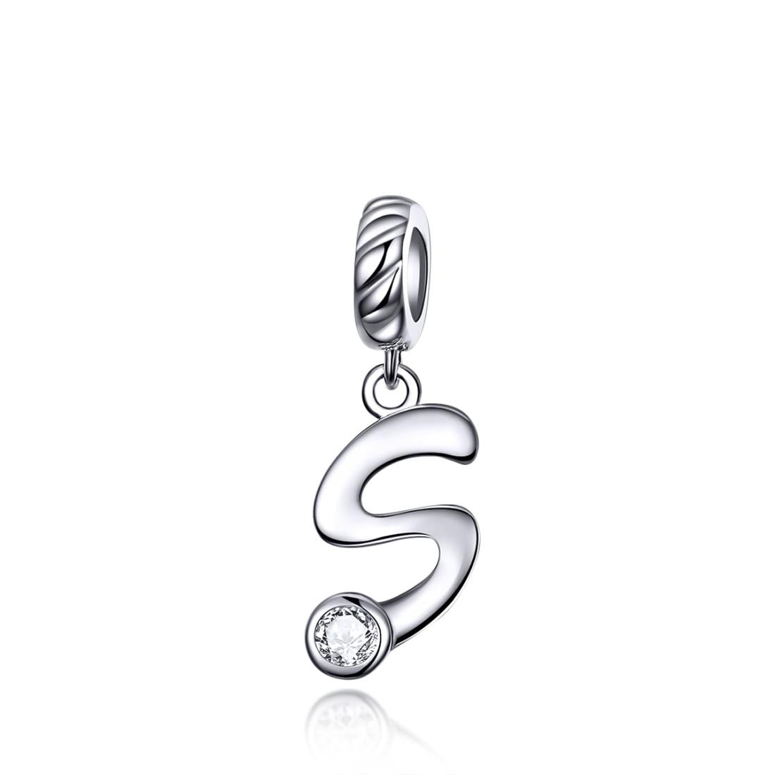 V562-91371600ADE-202504111751-00 925 Sterling Silver Personalized Letter Pendant For Diy Bracelets And Necklaces Style - S - Image 1